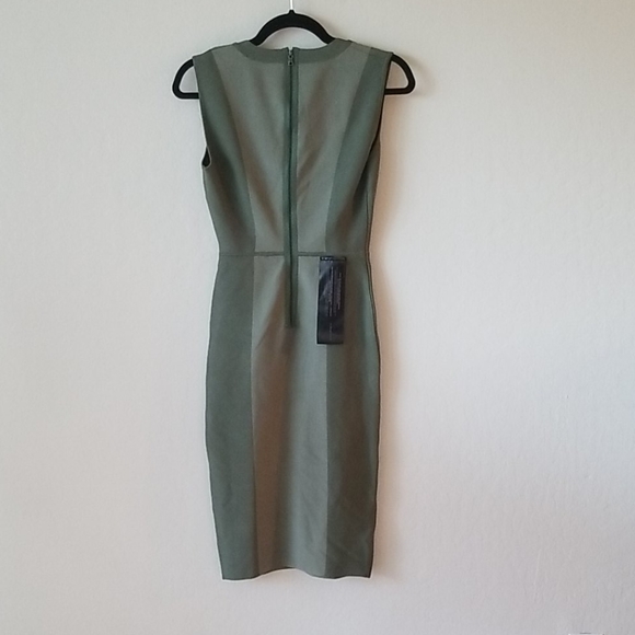 NWT BCBGMAXAZRIA Lace-Up Colorblock Sheath Dress - Picture 12 of 16
